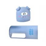 Toothbrush holder for travel, piggy shape, blue color, model P10B